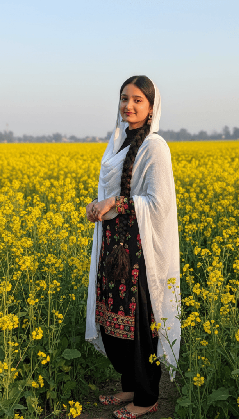 Gril in Punjabi Suit